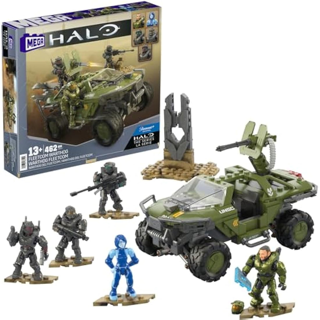 MEGA Halo The Series FLEETCOM Warthog Building Set with 5 Figures