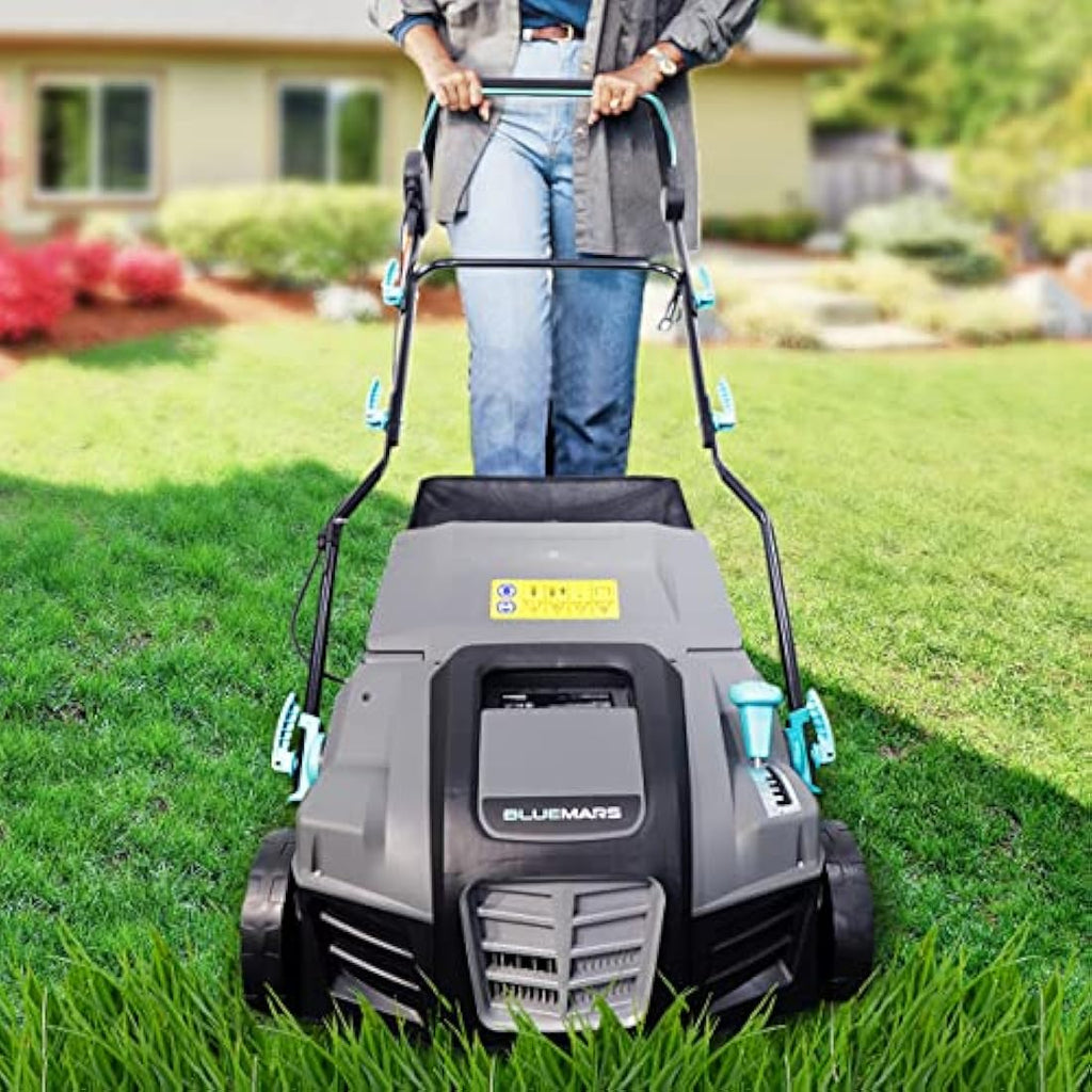 Bluemars 2000W Electric Lawn Scarifier & Aerator | 40cm Width, 55L Box