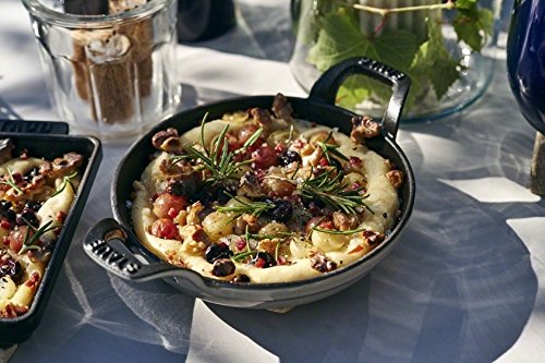 Staub Cast Iron Round Roasting Dish – Graphite Grey Enamel, 16 cm