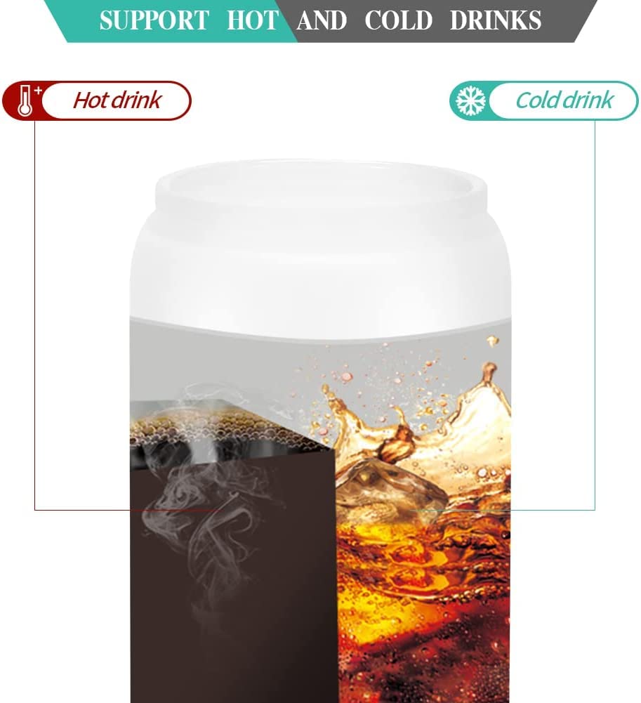 LATERN 8Pcs Frosted Sublimation Glass Cans | 18oz Tumblers with Bamboo Lids