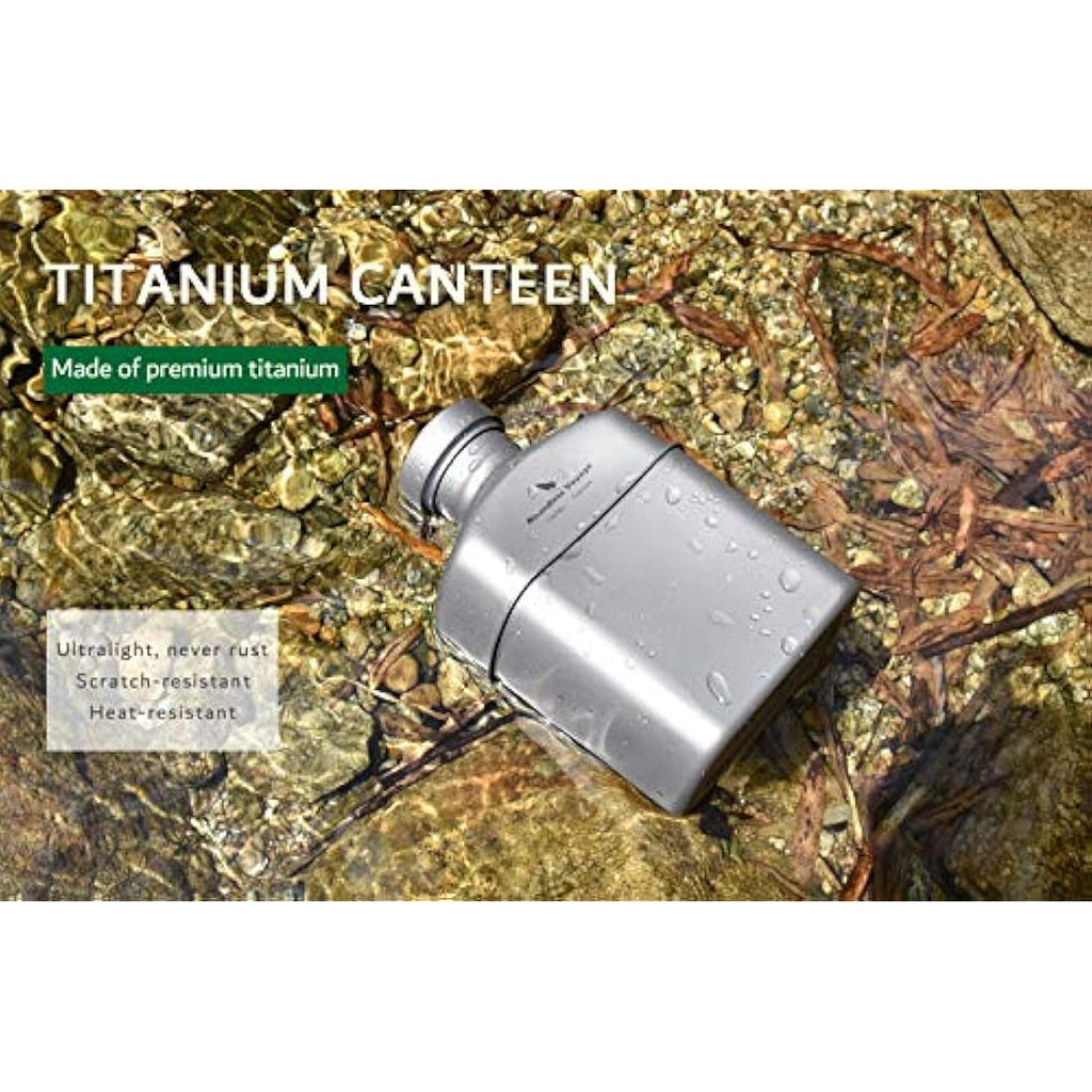 Boundless Voyage Titanium Military Canteen | 1100ml Ultralight Mess Kit