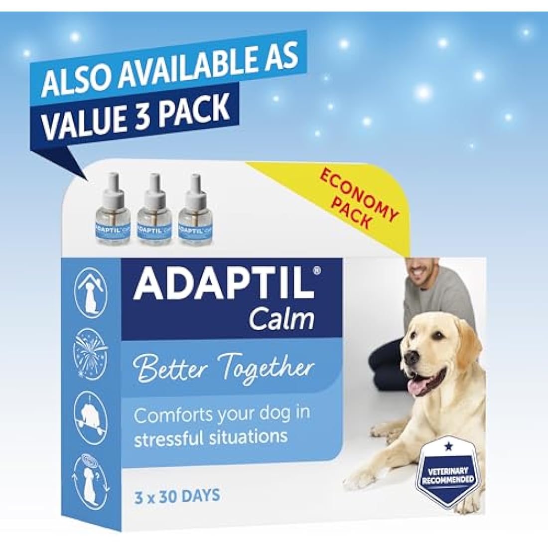 Adaptil Calm Home Diffuser 30-Day Refill | Dog Calming Pheromone Plug-In