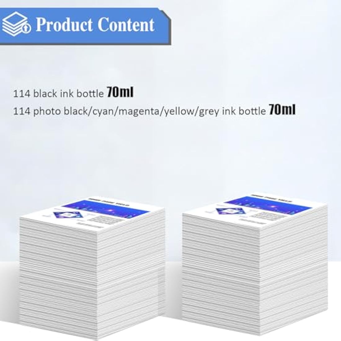SHUOLEI 114 Ink Bottle 12-Pack for EcoTank ET-8500 ET-8550 Printers