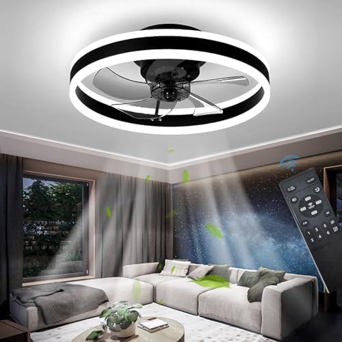 Jolof Store LED Ceiling Fan with Light – 50CM Modern Reversible Fan
