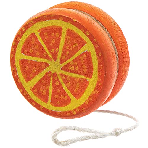 Baker Ross Wooden YoYo Spinning Tops – Pack of 4 DIY Party Bag Fillers