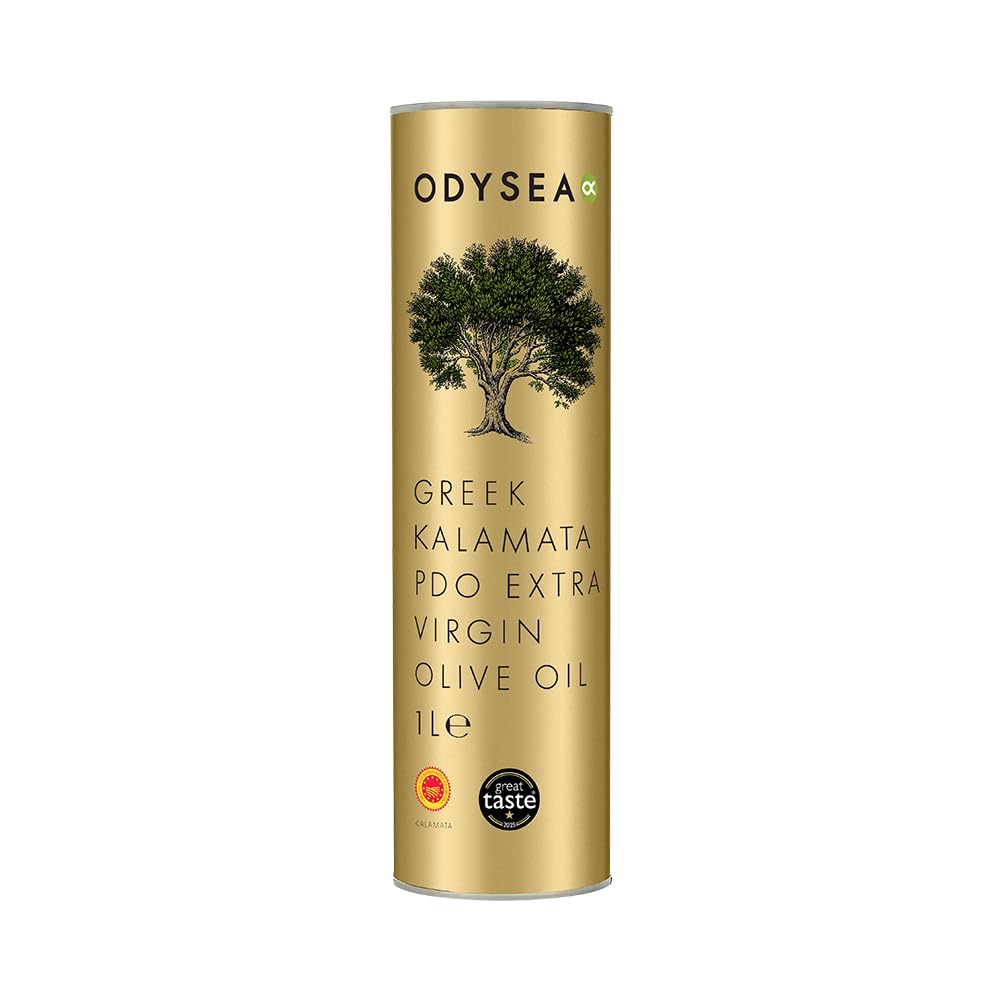 Odysea PDO Kalamata Extra Virgin Olive Oil | Koroneiki Olives - 1L Tin