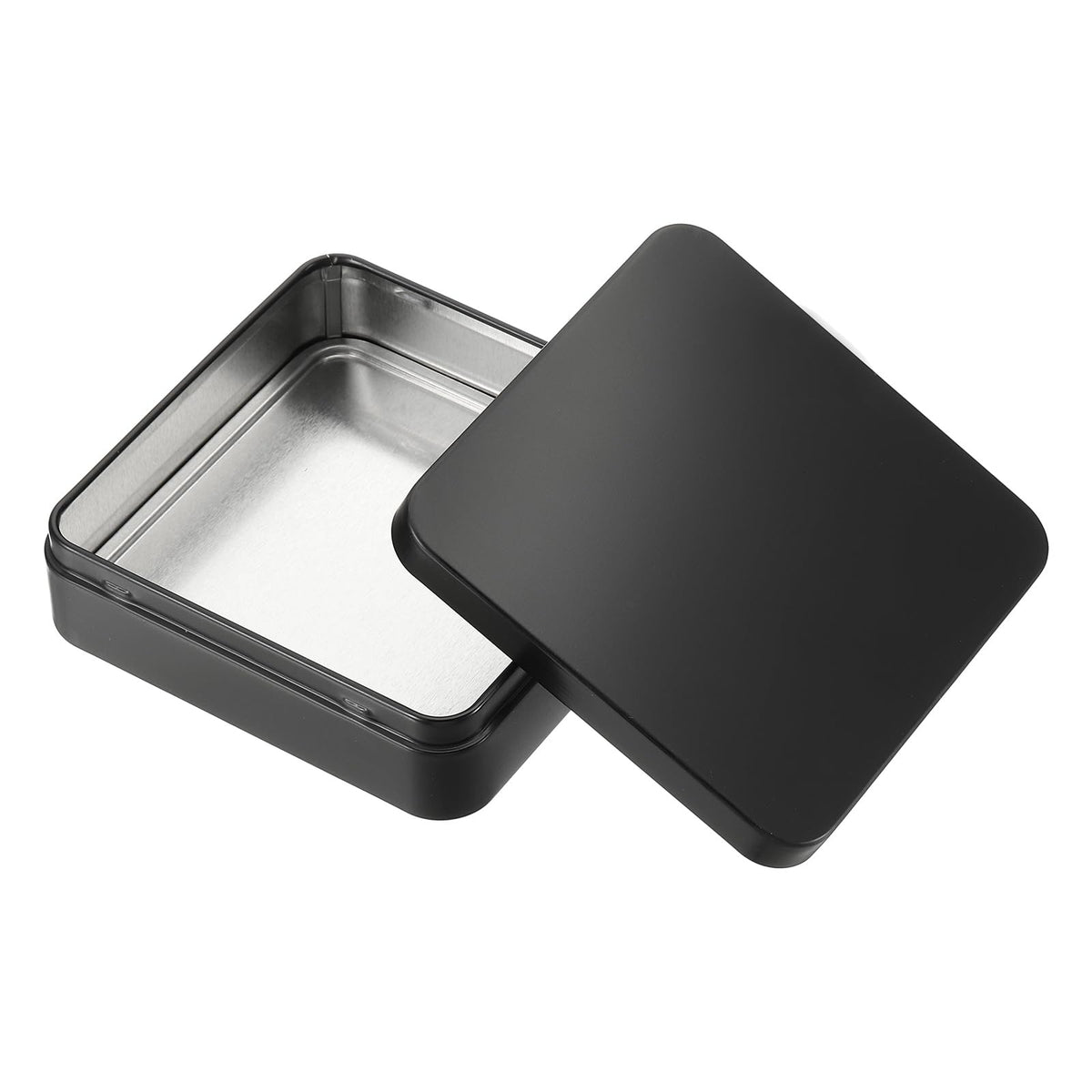 PATIKIL Rectangular Tin Box 4.3"x4.3"x1.3", Metal Storage Tin Box Portable Storage Container with Lid for Tea Candy Treats Gifts Favors Candle - image 1