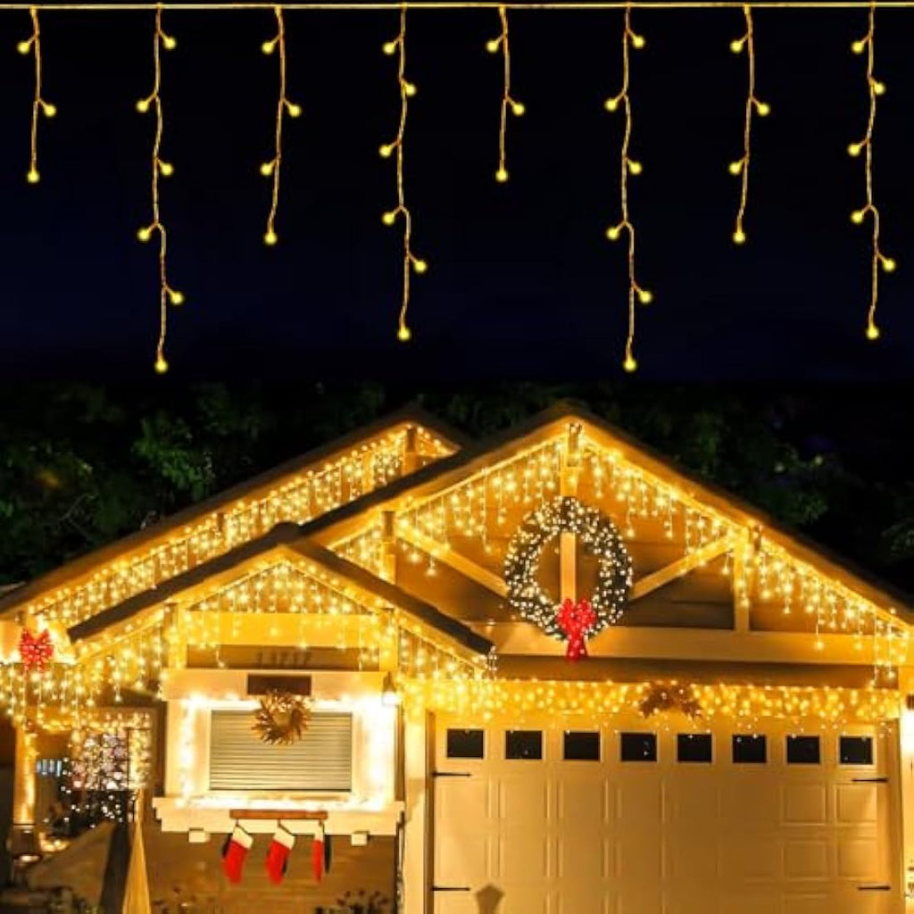 LEDYA Icicle Christmas Lights | 9M 240 LED Waterproof Outdoor Fairy Lights