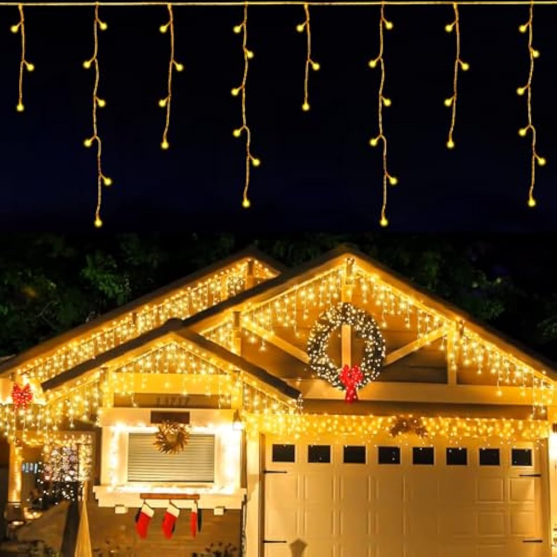 LEDYA Icicle Christmas Lights | 9M 240 LED Waterproof Outdoor Fairy Lights