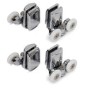 YUANQIAN 23mm Stainless Steel Twin Shower Door Rollers - Set of 4