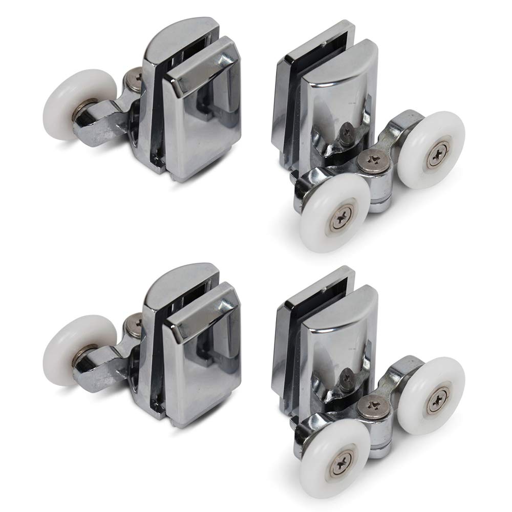 YUANQIAN 23mm Stainless Steel Twin Shower Door Rollers - Set of 4