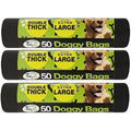 TidyZ Dog Waste Bags – 150 Extra Strong Black Poop Bags with Tie Handles