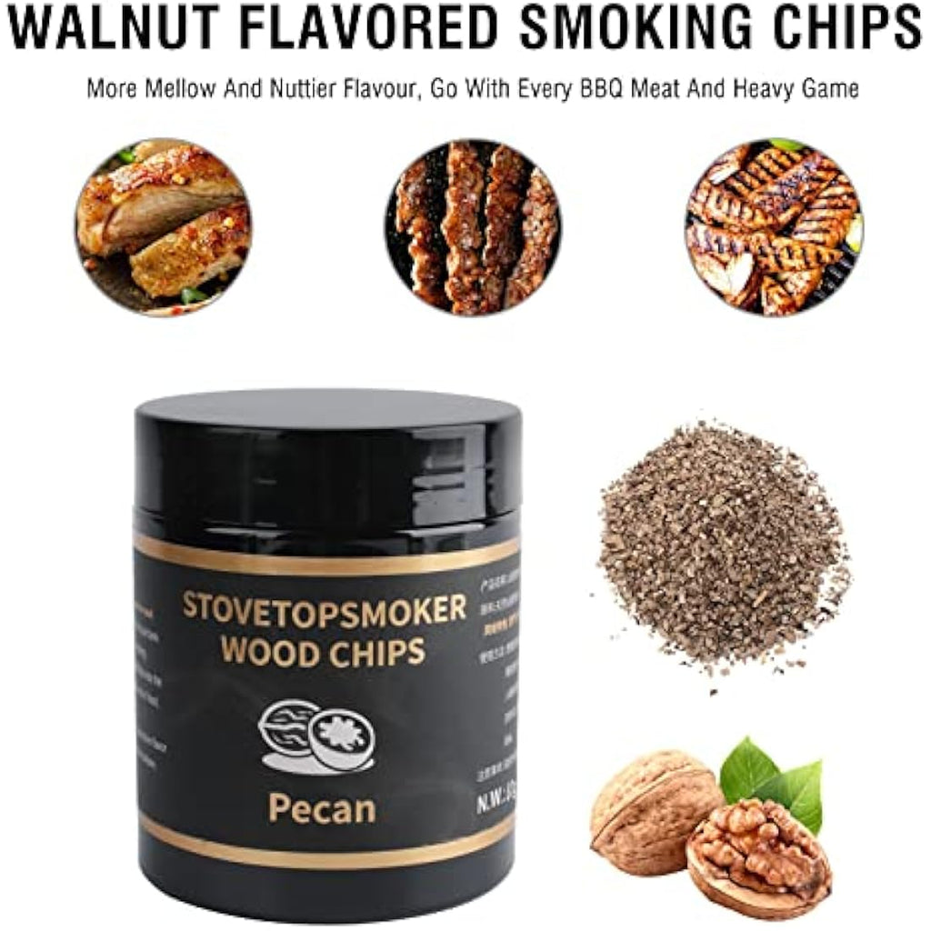 BORUiT Smoker Wood Chips - 4 Flavor Variety Pack for BBQ and Cocktails