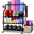 Amonax Home Gym Storage Rack | Mobile Iron Weight Stand & Fitness Organizer