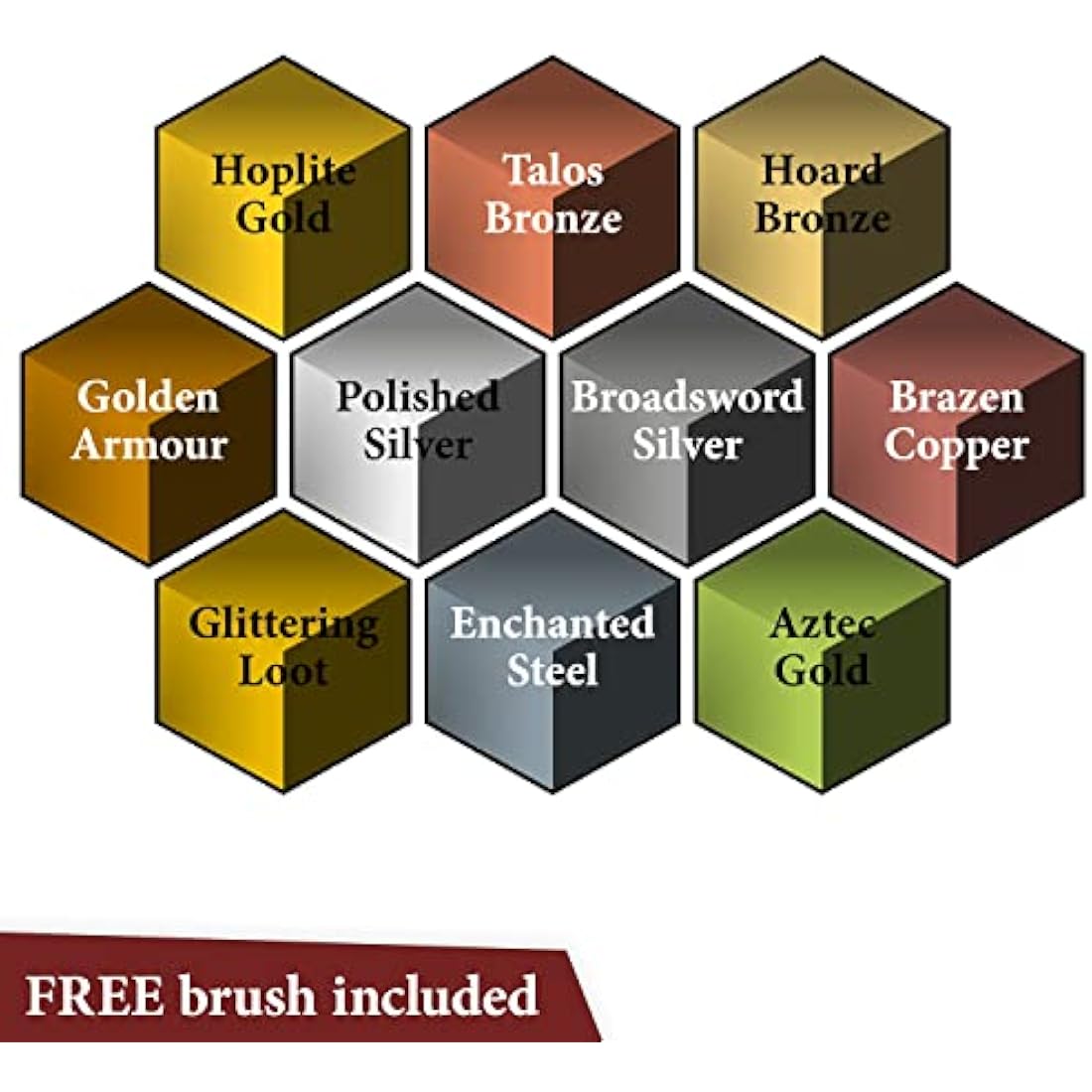 The Army Painter Speedpaint 2.0 Metallics Set - 10 Acrylic Contrast Paints