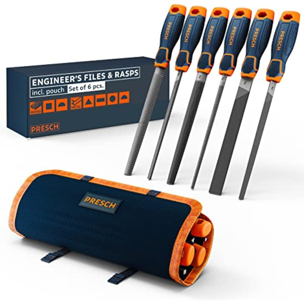 Presch 6-Piece Metal and Wood File Set | Carbon Steel Hand Tools