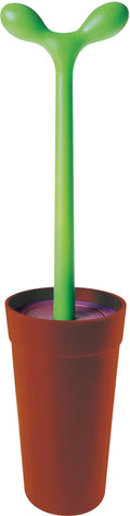 Alessi Merdolino Freestanding Toilet Brush – Brown Resin by Giovannoni