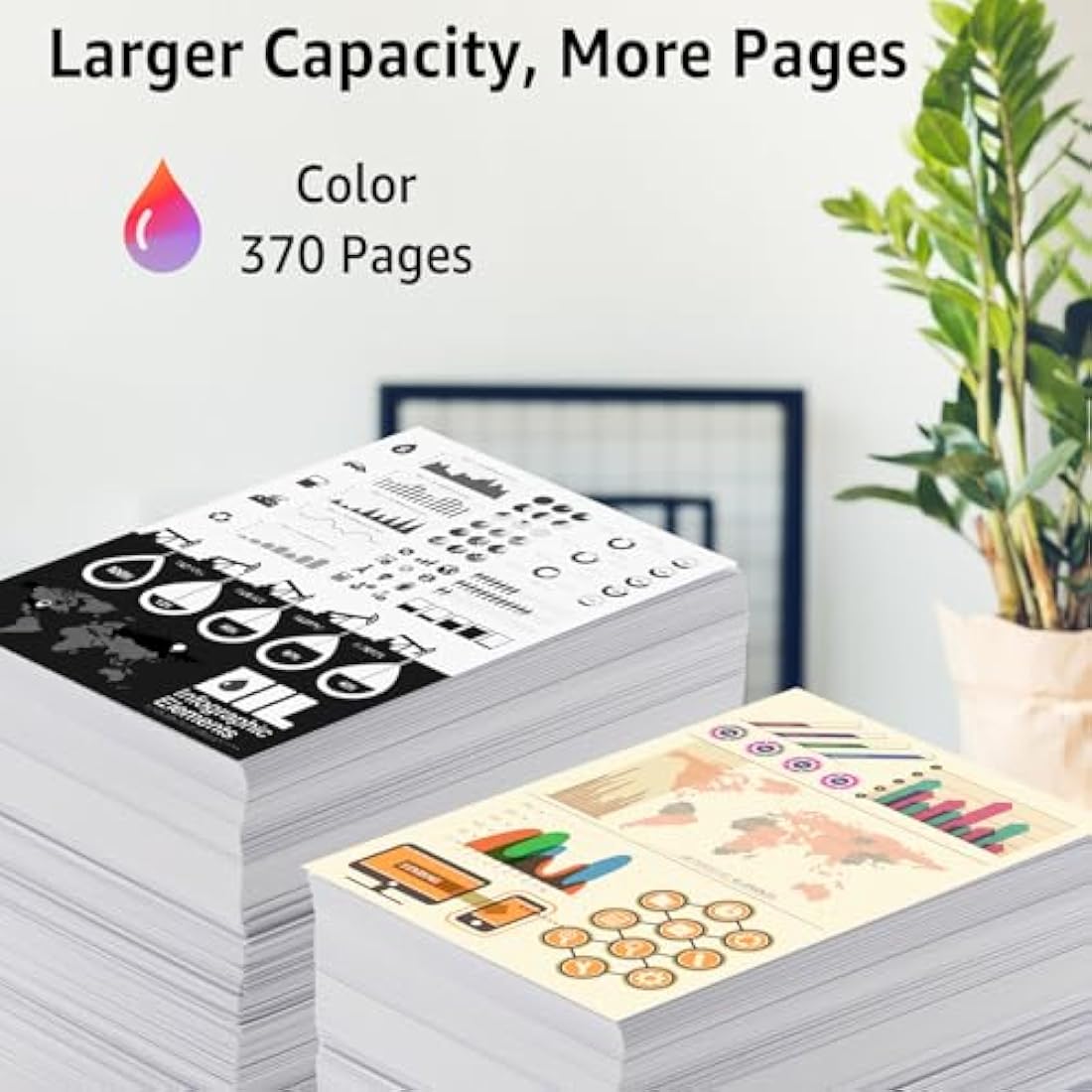 NineLeaf 302XL Remanufactured Ink Cartridges for HP Envy & Deskjet - 2 Pack