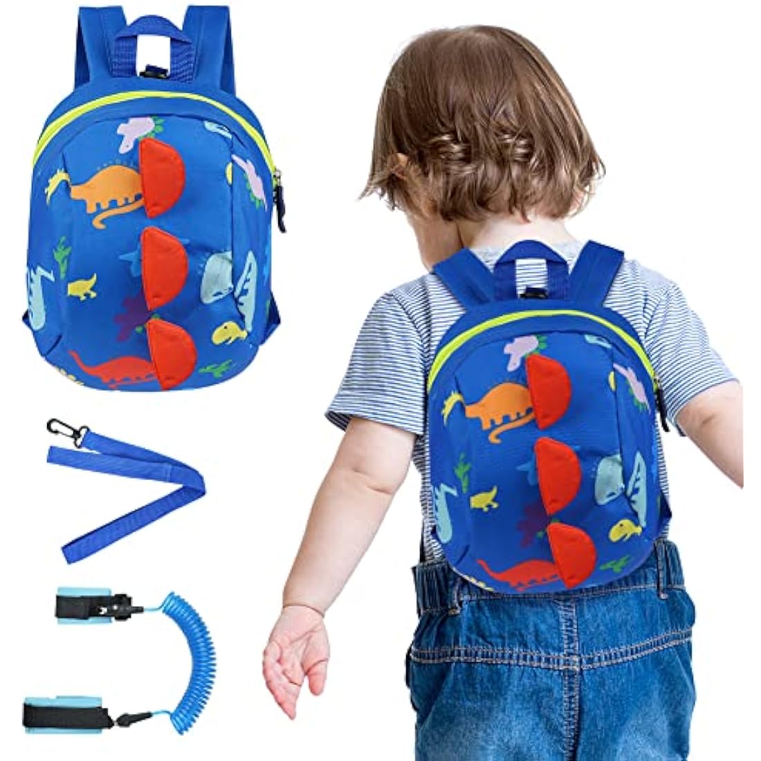 AOMIG Dinosaur Baby Reins – Toddler Safety Harness and Leash, Blue