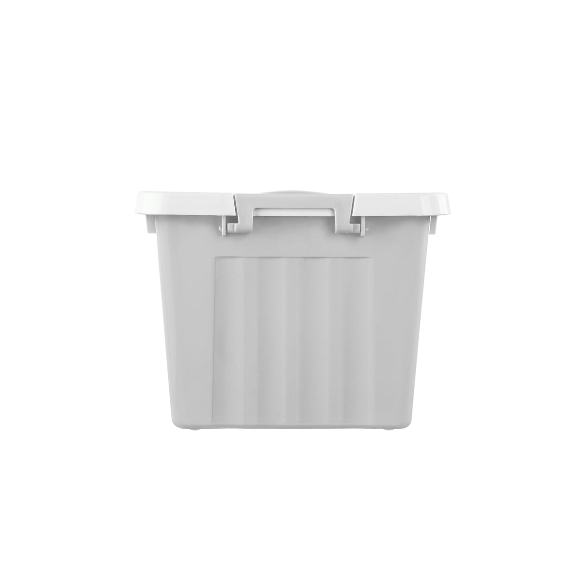Cetomo 15L*6 Storage Boxes with Lids, Plastic Storage Box with Secure Side Latches, Stackable & Nestable Organizer for Home, Office, Moving, PP, Gray - image 5