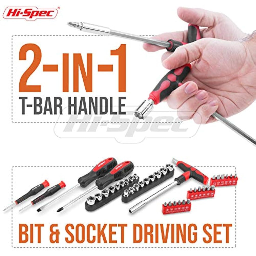 Hi-Spec 73pc Household Tool Kit – Complete Hand Tool Set for DIY