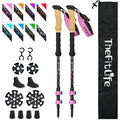 TheFitLife Carbon Fiber Trekking Poles | Ultralight Collapsible Hiking Sticks