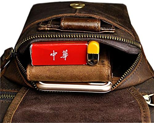 Leather Drop Leg Bag – Motorcycle Thigh Waist Pack, Deep Brown