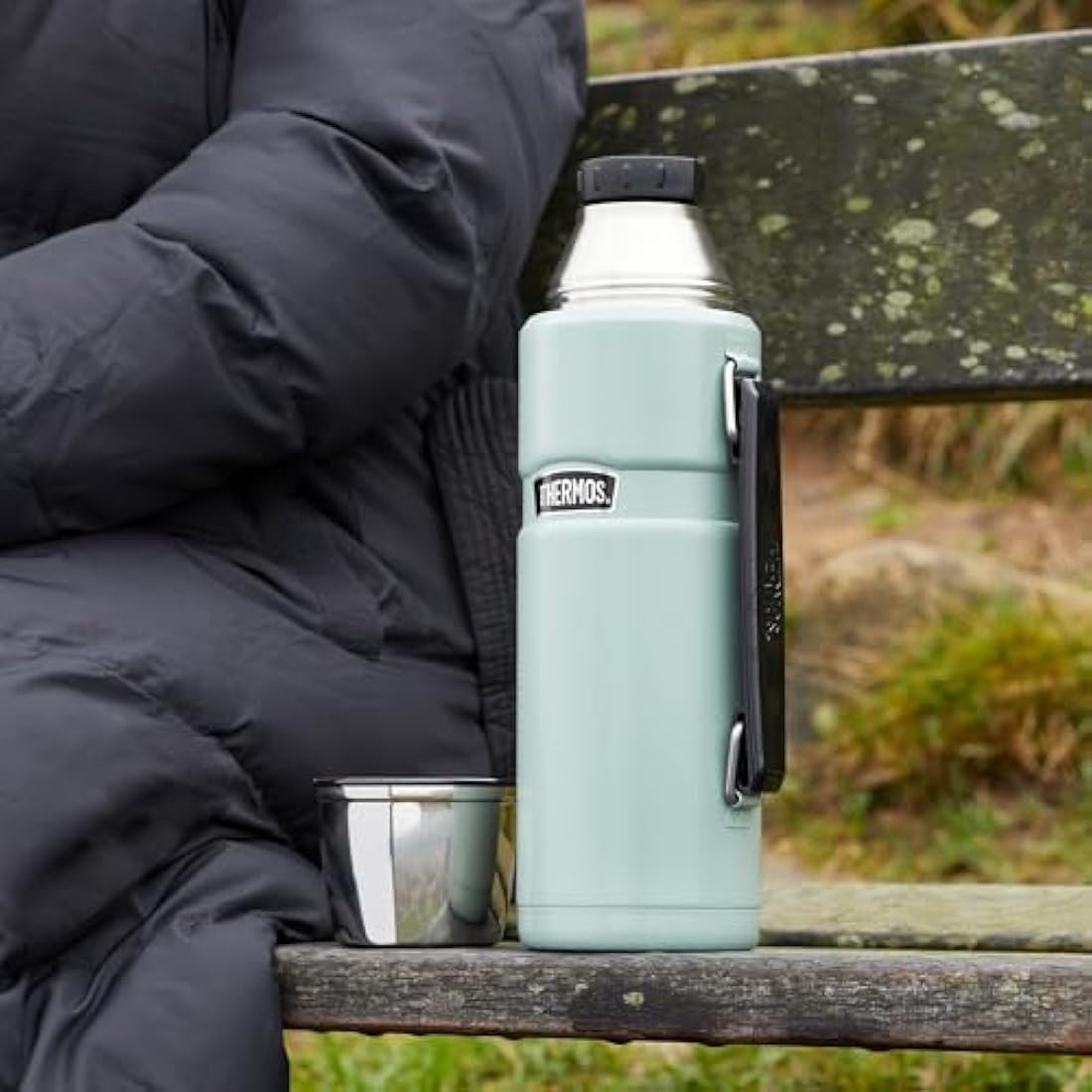 Thermos Stainless King 1.2L Travel Flask – Insulated Raspberry Steel