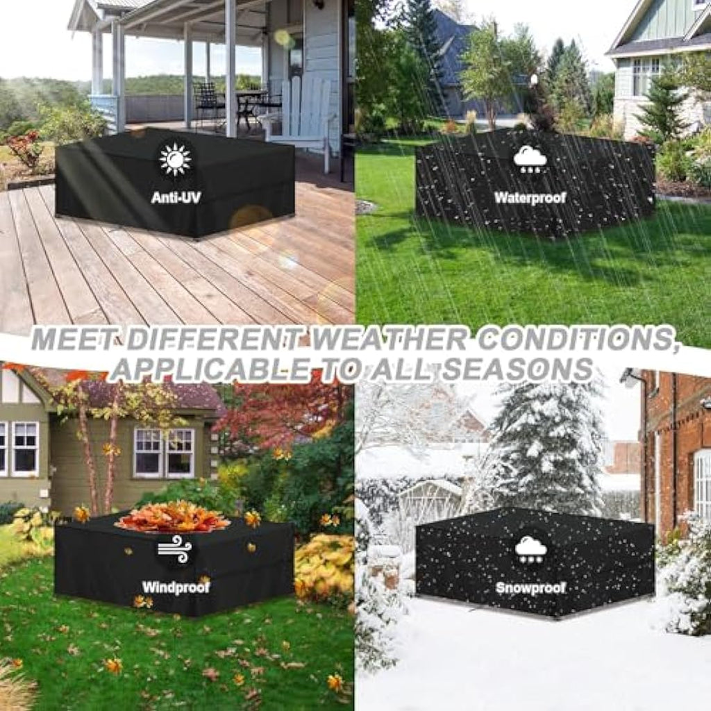 SIMPHAUS Waterproof Garden Furniture Cover | 420D Oxford Fabric | 220x130x85cm
