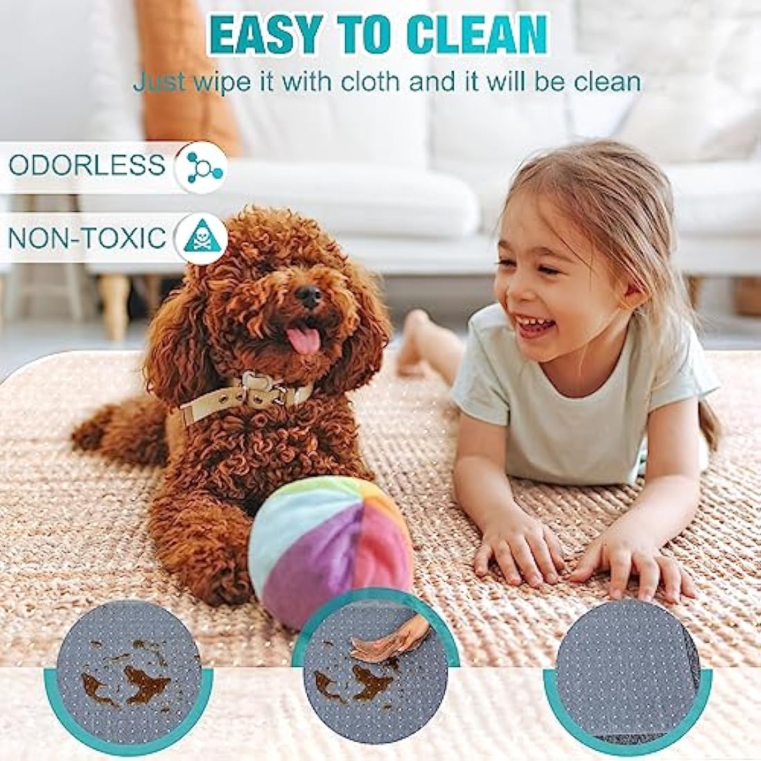 BesWin Office Chair Mat for Low Pile Carpet | 90x120cm Clear PVC Protector