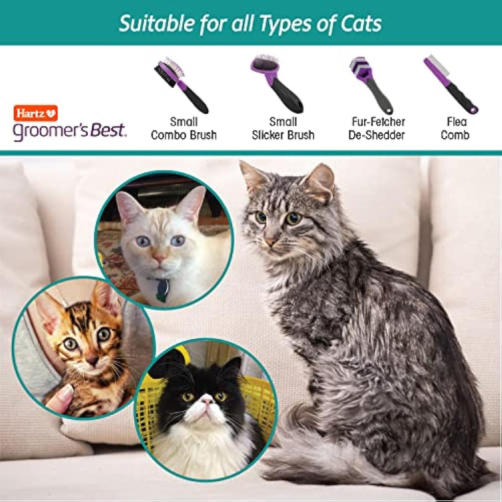 Hartz Slicker Brush for Cats and Small Dogs – Ergonomic Grooming Tool
