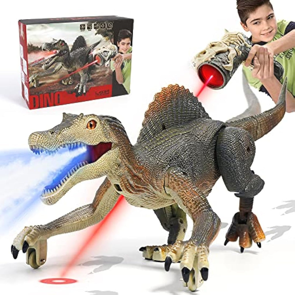 FRUSE Remote Control Spinosaurus – RC Dinosaur Robot with Mist & Light