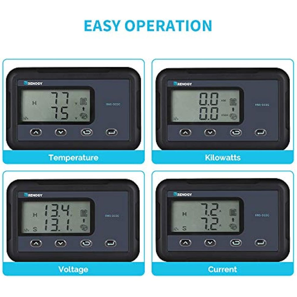Renogy Monitoring Screen for DC-DC MPPT Battery Charger | Backlit LCD