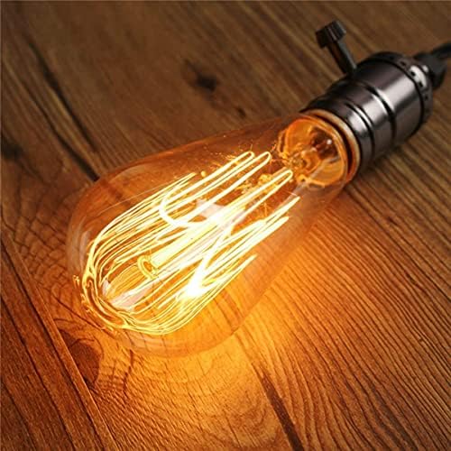 Jolof Store E27 Vintage Edison Light Bulbs – Amber Warm ST64 60W (6 Pack)