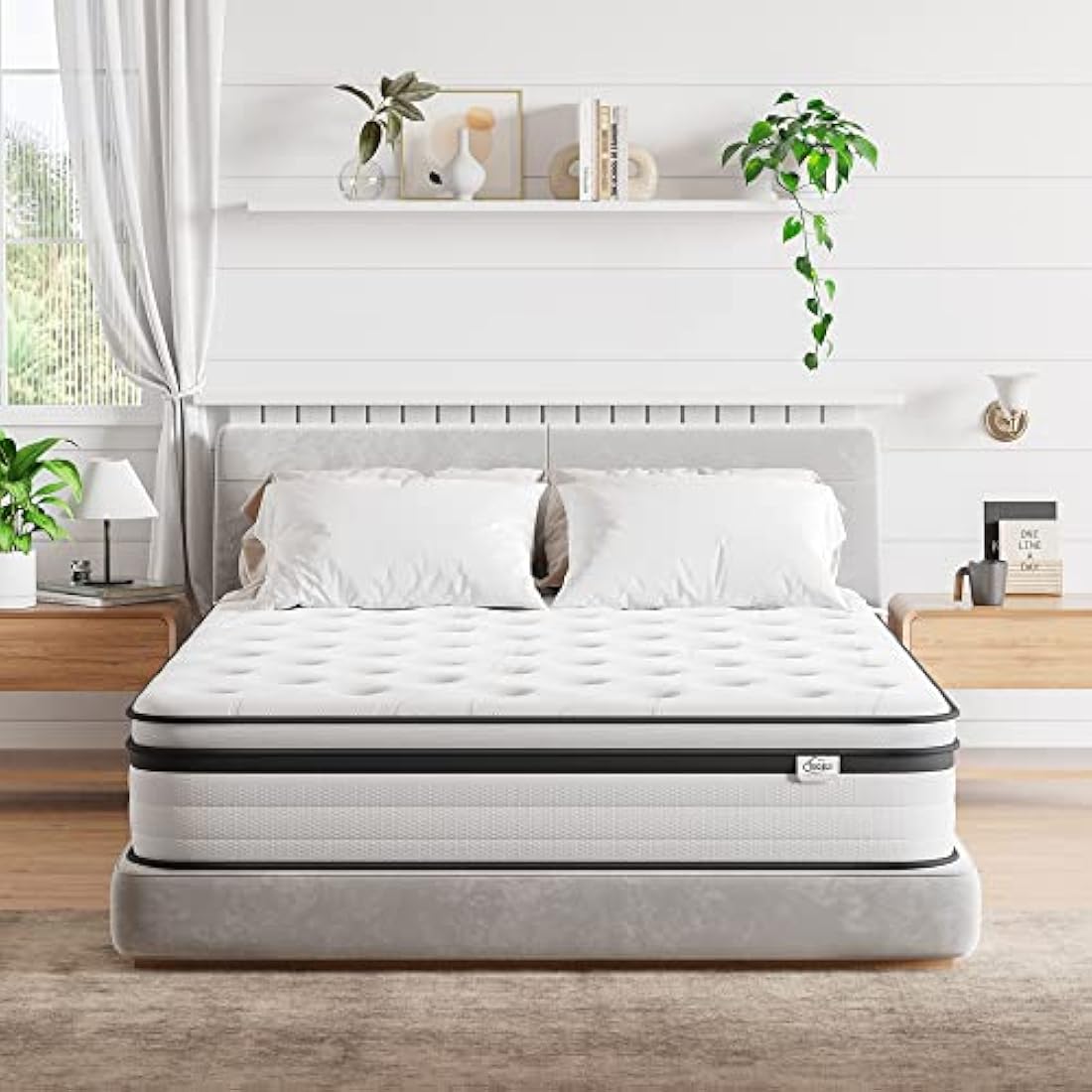 TeQsli 3FT Single Hybrid Mattress | Gel Memory Foam & Pocket Sprung