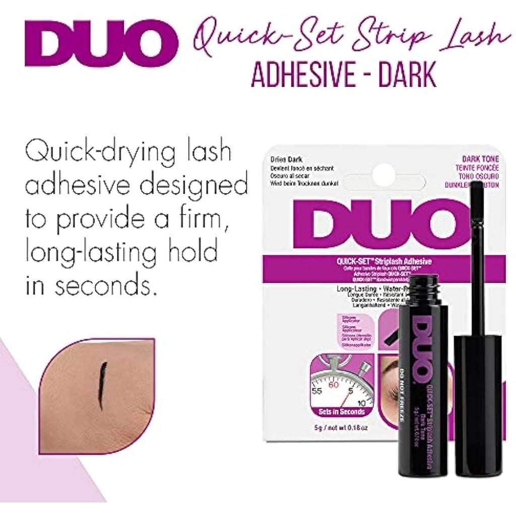 Duo Quick Set Dark Lash Glue – Latex Free Striplash Adhesive, 5g