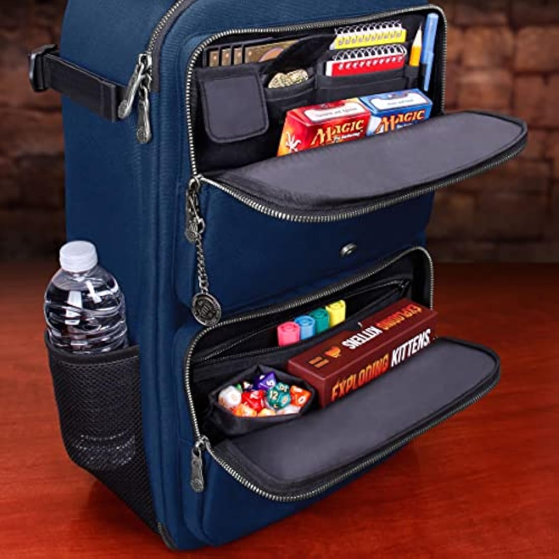 Jolof Store MTG Backpack - TCG Card Storage & Deck Box Case - Dragon Blue