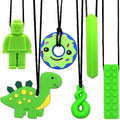 Sensory Chew Necklace - 6PK Food Grade Silicone Teether Toys