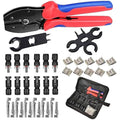 QeeHeng Solar Crimping Tool Kit | 26-10AWG Ratchet Crimper & Connectors