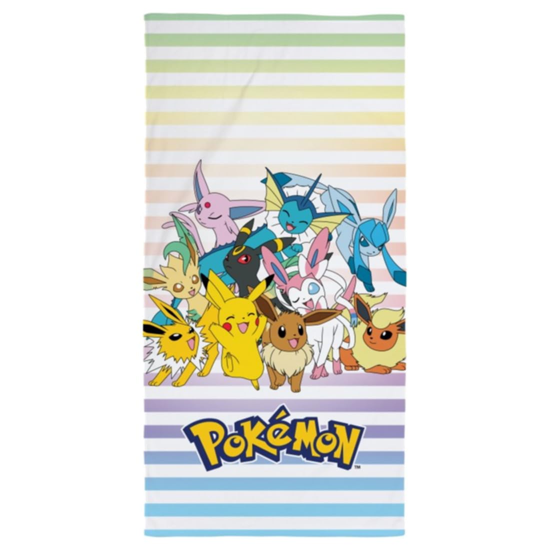 Halantex Pokemon Beach Towel – 100% Cotton Pikachu & Friends – 70x140cm