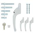 Universal uPVC Window Handle - Lockable White (4 Pack)