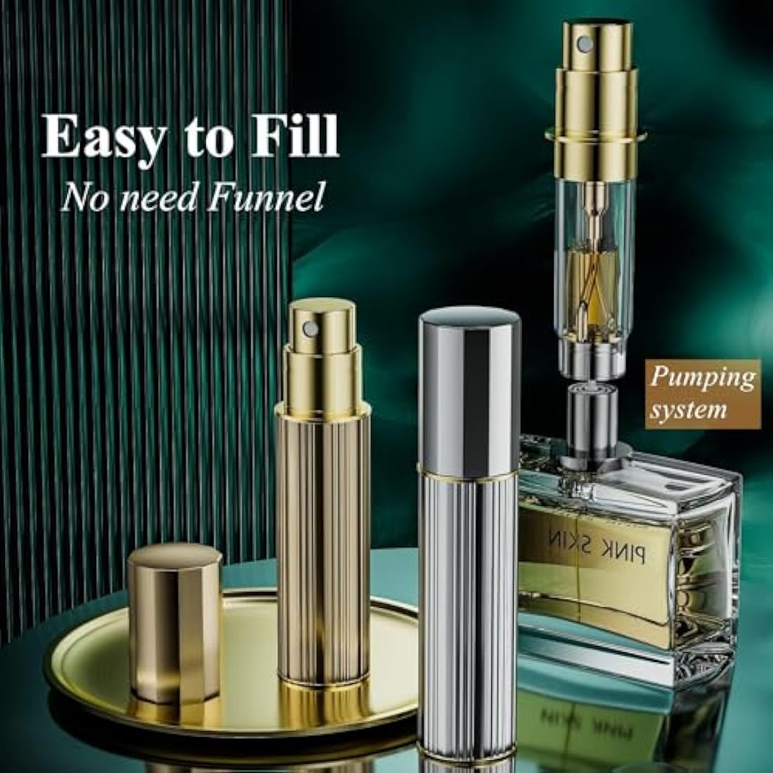 Aurdox Refillable Perfume Travel Atomiser – 5ml Leak-Proof Spray Bottle