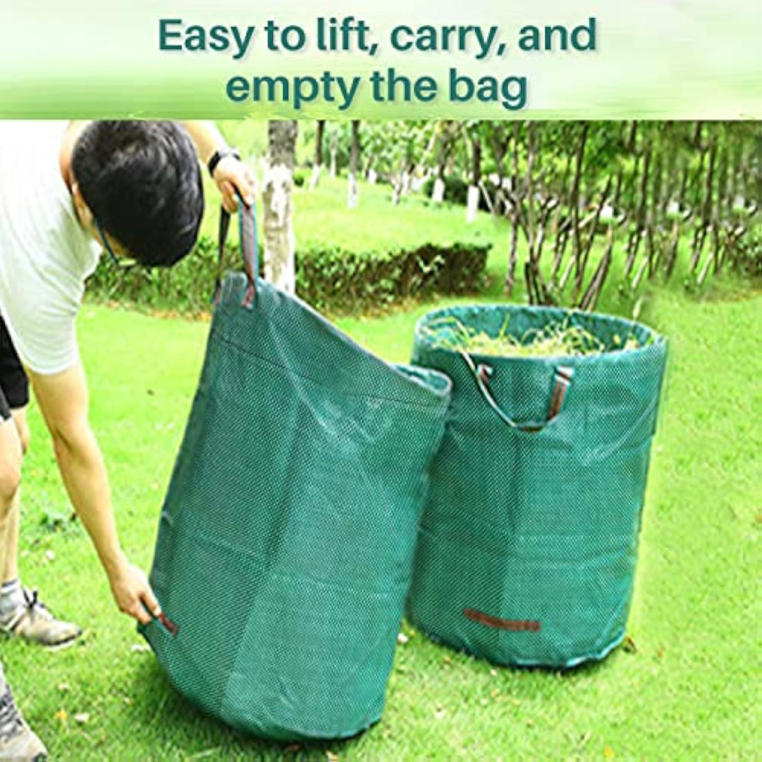 Singwow Heavy Duty Garden Waste Bags | 270L Reusable Polypropylene Sacks
