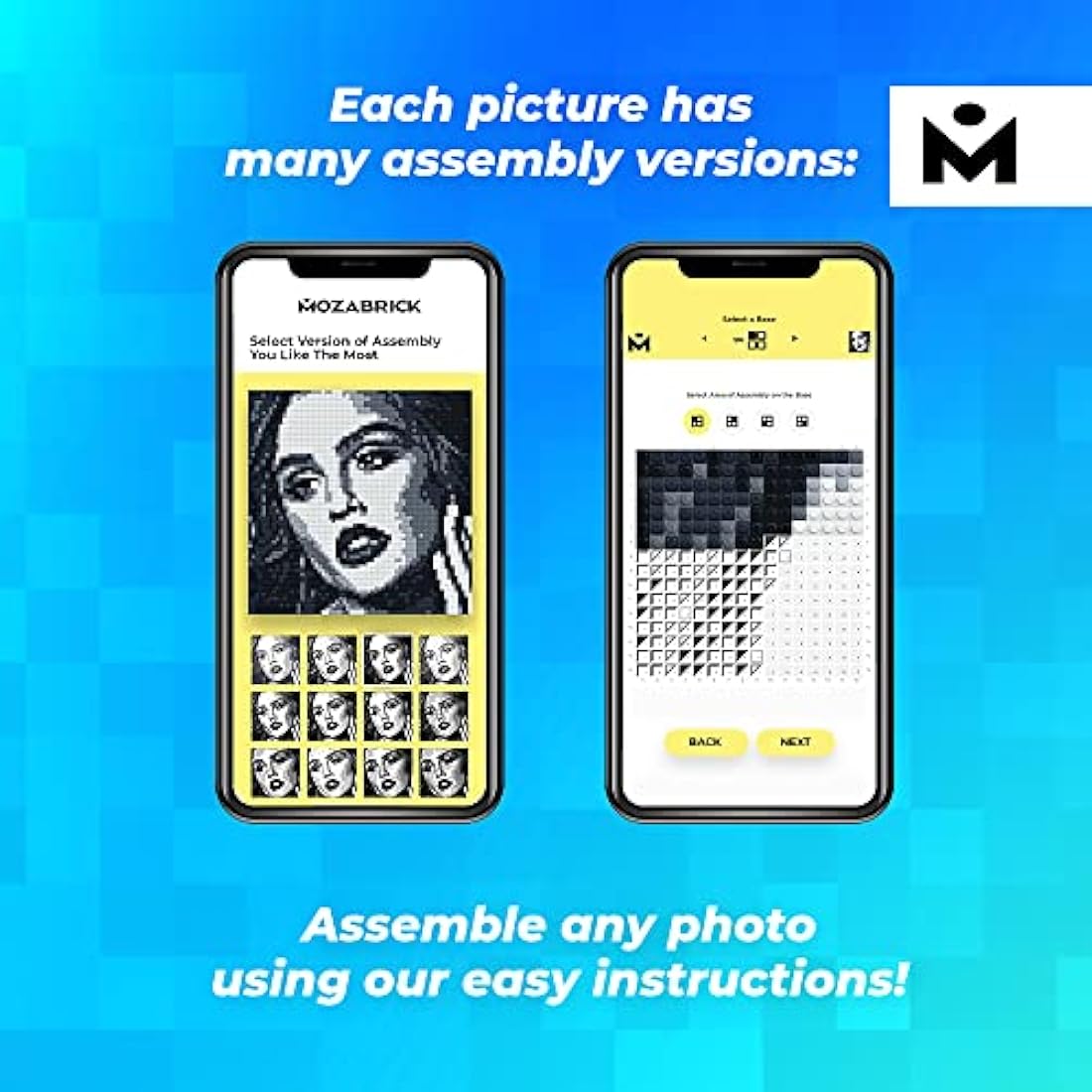MOZABRICK Photo Builder Model M – DIY Pixel Art Mosaic Brick Set