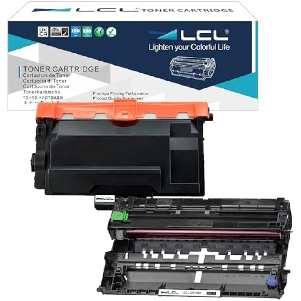 LCL TN3480 Toner & DR3400 Drum Unit for Brother HL-L5000D HL-L5200DW