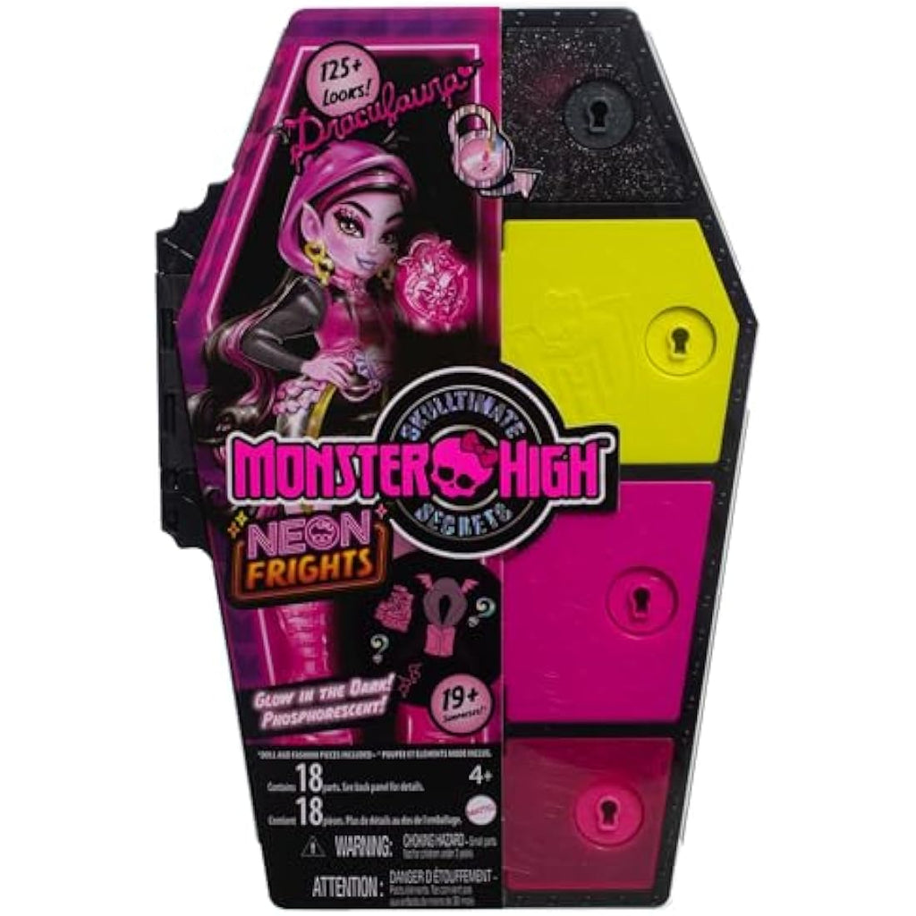Monster High Draculaura Doll - Skulltimate Secrets Neon Frights Locker Set
