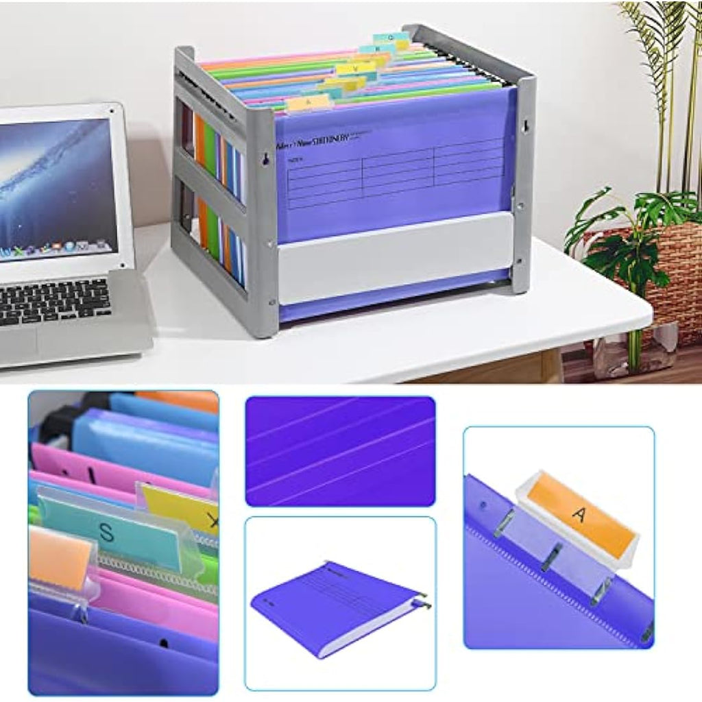 A4 Suspension Files - 15 Pack Purple Polypropylene Folders