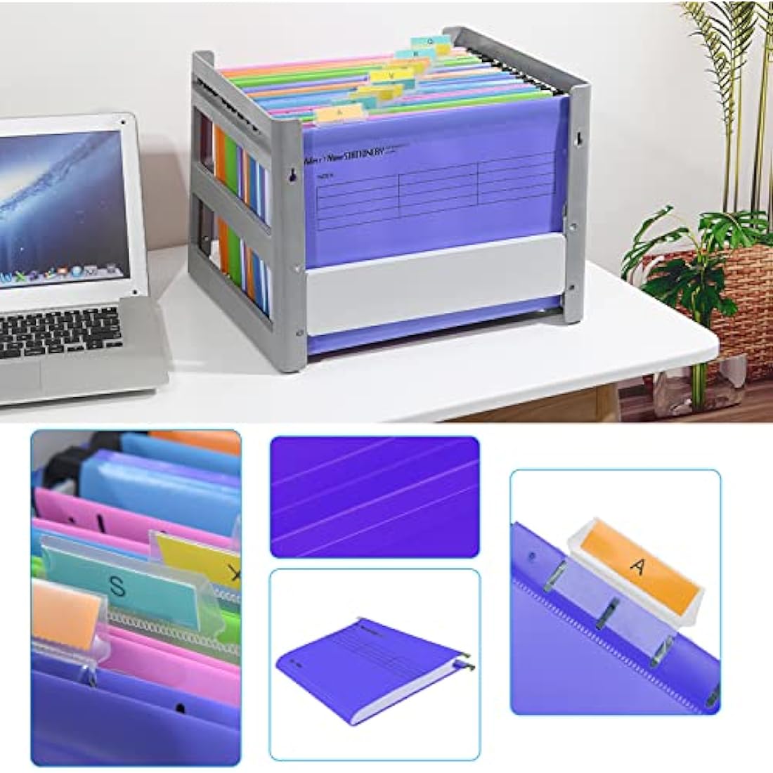 A4 Suspension Files - 15 Pack Purple Polypropylene Folders