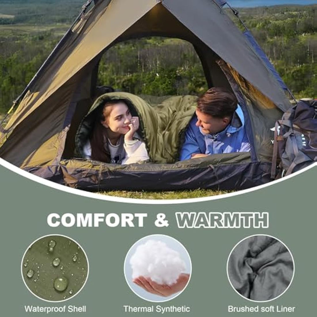 Mcota Double Sleeping Bag | XL Queen Size Waterproof Camping Gear