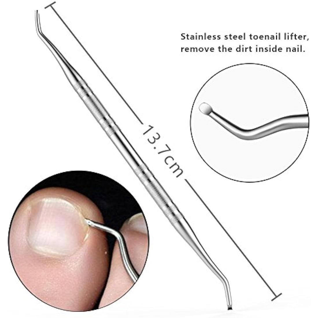 MojiDecor 6-Piece Ingrown Toenail Kit | Stainless Steel Pedicure Set